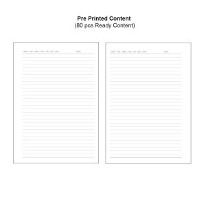 Hardcover notebook, Read content