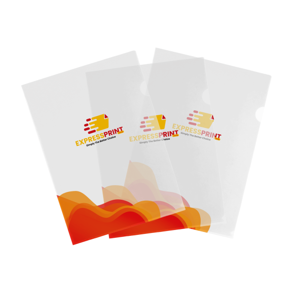 Customized Printing of L-Shape Plastic Folder